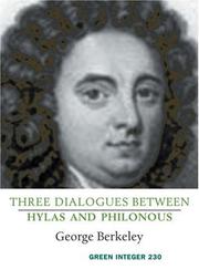 Cover of: Three Dialogues Between Hylas And Philonous (Green Integer)