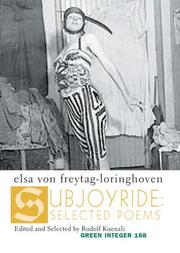 Cover of: Subjoyride by Elsa von Freytag-Loringhoven