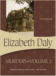 Cover of: Murders in Volume 2: A Henry Gamadge Mystery