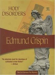 Cover of: Holy Disorders (Gervase Fen Mysteries) by Edmund Crispin