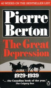 Cover of: The Great Depression 1929-1939 by 