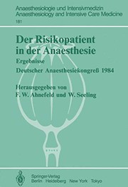 Cover of: Der Risikopatient in der Anaesthesie by Friedrich Wilhelm Ahnefeld
