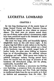 Cover of: Lucretia Lombard
