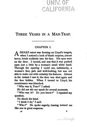 Cover of: Three years in a man-trap.
