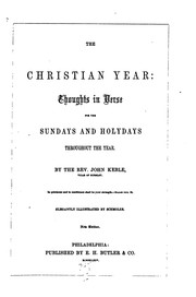 Cover of: The Christian Year: Thoughts in Verse for the Sundays and Holydays ...