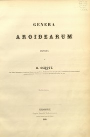 Cover of: Genera Aroidearum exposita by H. W. Schott
