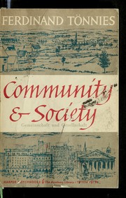 Cover of: Community & society (Gemeinschaft und Gesellschaft)