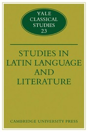 Cover of: Studies in Latin language and literature by Cole, Thomas, David O. Ross