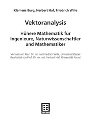 Cover of: Vektoranalysis by Friedrich Wille
