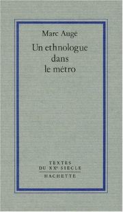 Cover of: ethnologue dans le métro