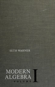 Cover of: Modern algebra. by Seth Warner