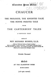 Cover of: The Prologue by Geoffrey Chaucer, Richard Morris