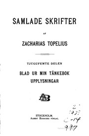 Cover of: Samlade skrifter by Zacharias Topelius