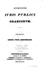 Cover of: Antiqvitates ivris pvblici Graecorvm.