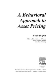 Cover of: A Behavioral Approach to Asset Pricing (Academic Press Advanced Finance)