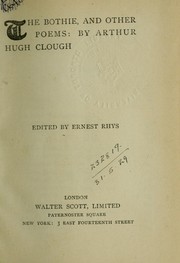 Cover of: The Bothie, and other poems: by Arthur Hugh Clough
