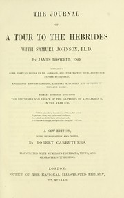 Cover of: Boswell's journal of a tour to the Hebrides ...