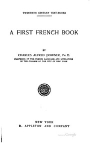 Cover of: A first French book