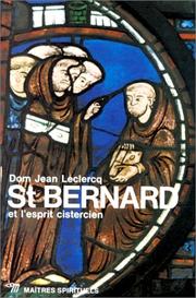 Cover of: St. Bernard et l'esprit cistercien