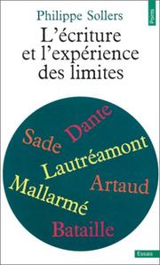 Cover of: L' écriture et l'expérience des limites. by Philippe Sollers