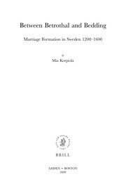 Cover of: Between betrothal and bedding by Mia Korpiola