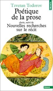 Cover of: Poétique de la prose (choix) by Tzvetan Todorov