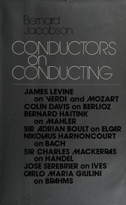 Cover of: Conductors on conducting by Bernard Jacobson