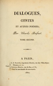 Cover of: Dialogues, contes et autres poésies