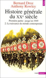 Cover of: Histoire générale du XXe siècle, tome 2