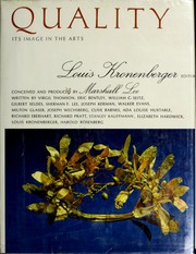 Cover of: Quality: its image in the arts.