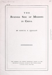 Cover of: The business side of missions in China