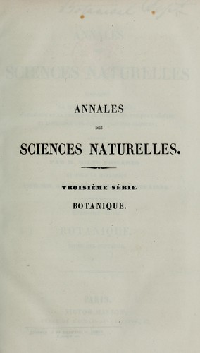 Annales des Sciences Naturelles by 