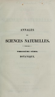 Cover of: Annales des Sciences Naturelles by 