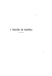 Cover of: I teatri di Napoli by Benedetto Croce
