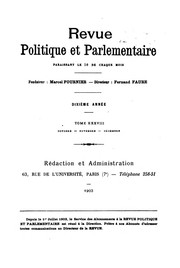 Cover of: Revue politique et parlementaire