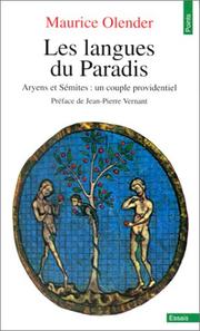 Cover of: Les Langues du paradis by Maurice Olender
