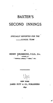 Cover of: Baxter's Second Innings: Specially Reported for the School Team