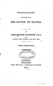 Cover of: Topography illustrative of the battle of Platæa.