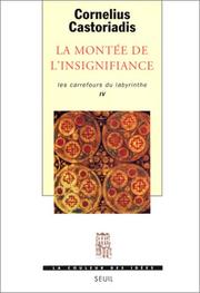 Cover of: montée de l'insignifiance