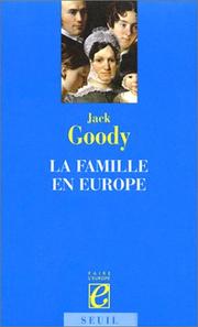 Cover of: La Famille en Europe