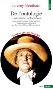 Cover of: De L'Ontologie by Jeremy Bentham