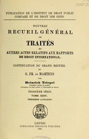 Cover of: Nouveau recueil gâenâeral de traitâes et autres actes relatifs aux rapports de droit international: Troisiáeme sâerie
