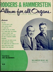 Cover of: Rodgers and Hammerstein album for all organs (spinet & large models) by Richard Rodgers