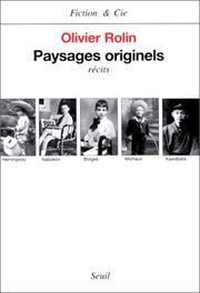 Cover of: Paysages originels: récits