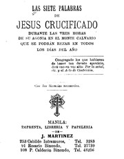 Cover of: Las siete palabras de Jesús Crucificado by 