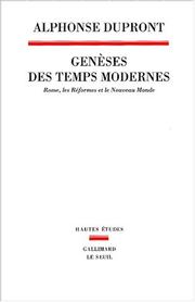 Cover of: Genèses des temps modernes by Alphonse Dupront
