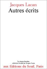 Cover of: Autres écrits