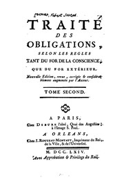 Cover of: Traité des obligations by Robert Joseph Pothier