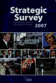 Cover of: Strategic Survey 2007 (Strategic Survey) by Europa Publicat