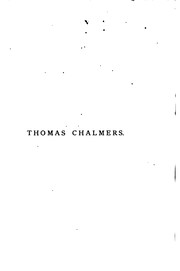 Cover of: Thomas Chalmers: A Biographical Study by James Dodds